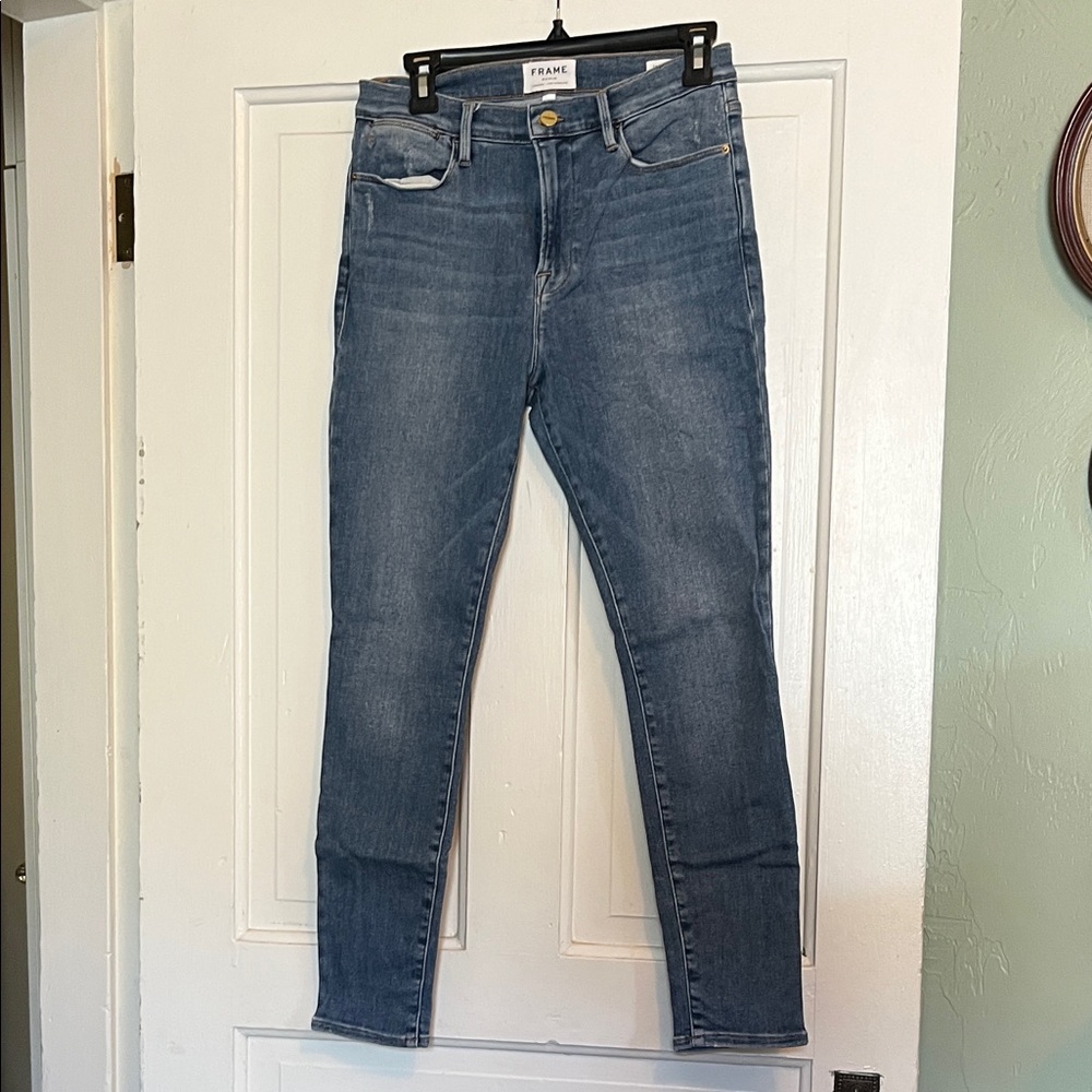 Frame le high skinny crop